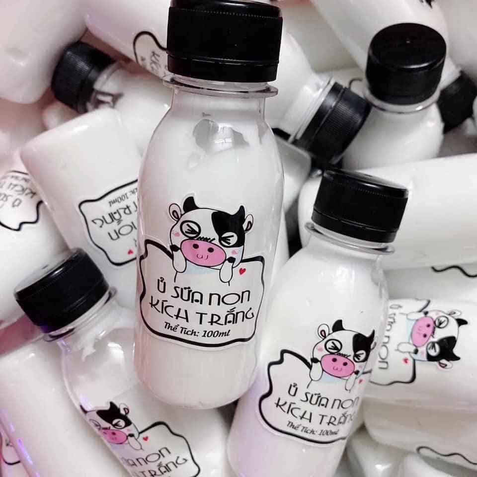Combo 2 Chai Ủ Sữa Non Kích Trắng Con Bò, Kích Trắng Nâng Tone Dành Cho Da Mặt Và Body 100ml - Y73