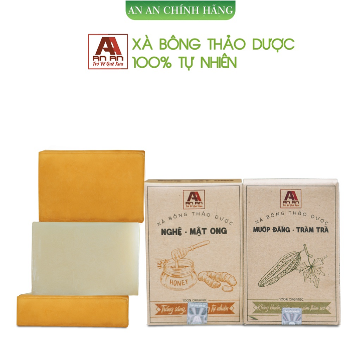 Xà bông handmade 100% nghệ, mật ong, mướp đắng tràm trà