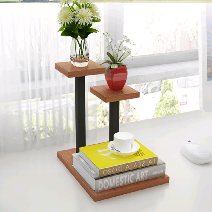 Kệ để chậu hoa mini, kệ hoa để bàn. nhỏ - xinh. mã khdb05 - 25x25x25cm - freeship xtra - combo - flash sale sốc