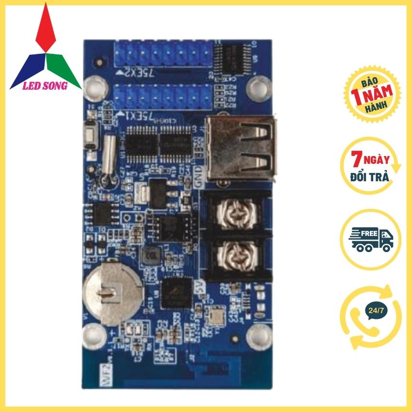 Mạch wf2 điều khiển led ma trận p5, p10 full màu bằng điện thoại