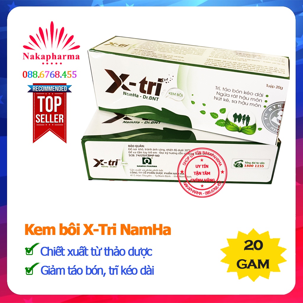 Kem bôi trĩ x-tri nam hà - xtri namha dr.đnt – giúp săn se da, giảm ngứa rát do trĩ