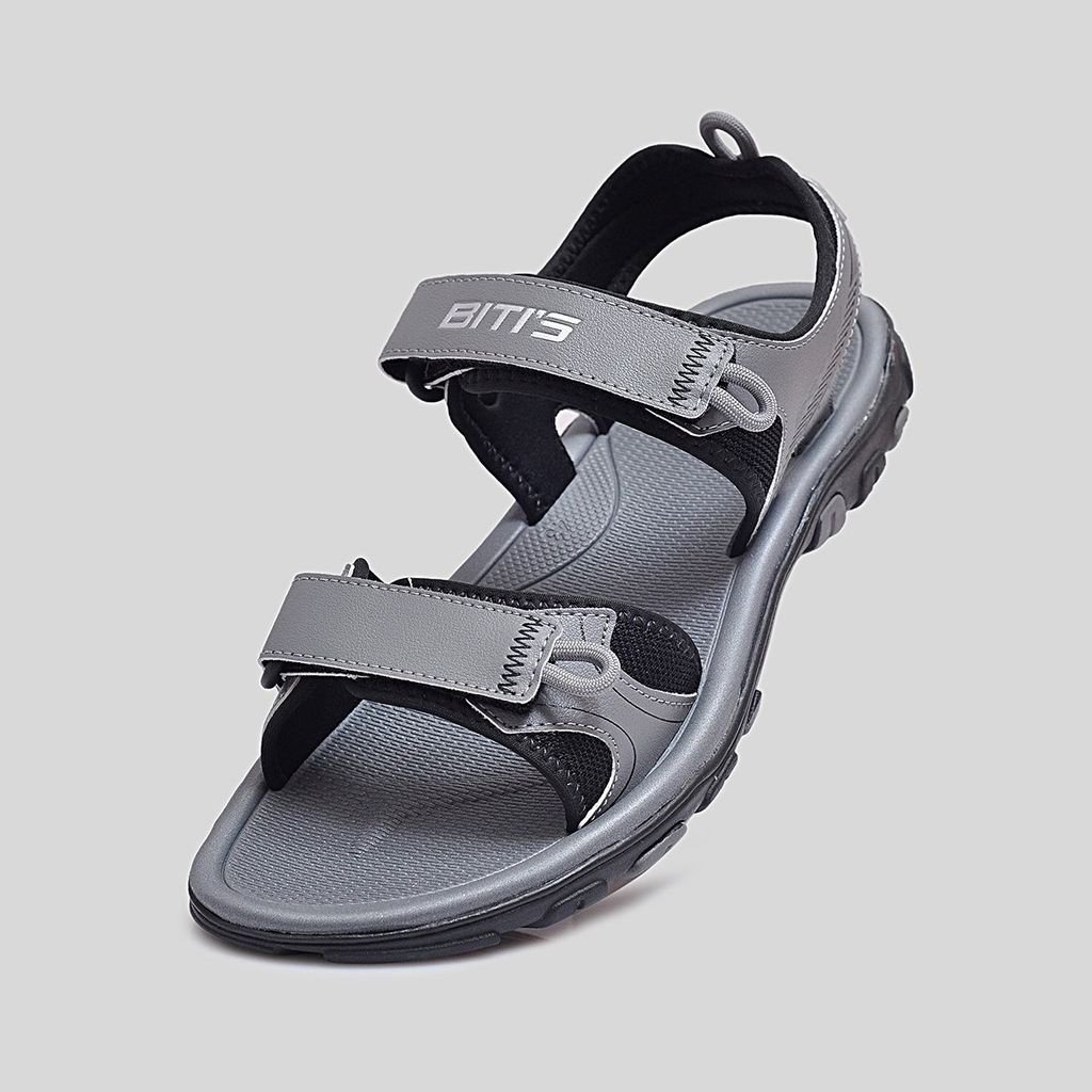[Hoàn Xu] GIÀY SANDAL QUAI HẬU HỌC SINH NAM BITI'S THỂ THAO ĐẾ CAO SU BRM001700 (ĐEN + KEM + XÁM ĐẬM) - BITIS