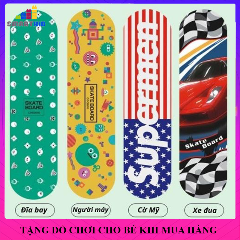 Ván Trượt Thể Thao, Ván Trượt Thi Đấu Cỡ Lớn 80 cm, Gỗ Phong Ép 8 Lớp, An Toàn Chắc Chắn, Chịu Tải Trọng Lớn, Tự Tin Thể Hiện Đam Mê