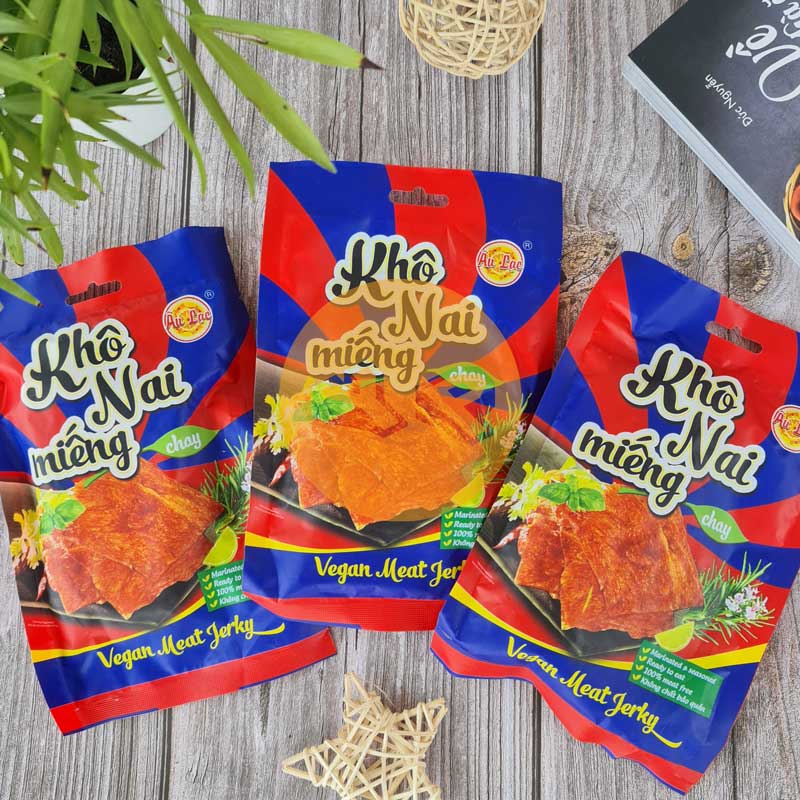 Khô nai miếng chay Âu Lạc gói 50g - ăn liền - thực phẩm chay ngon