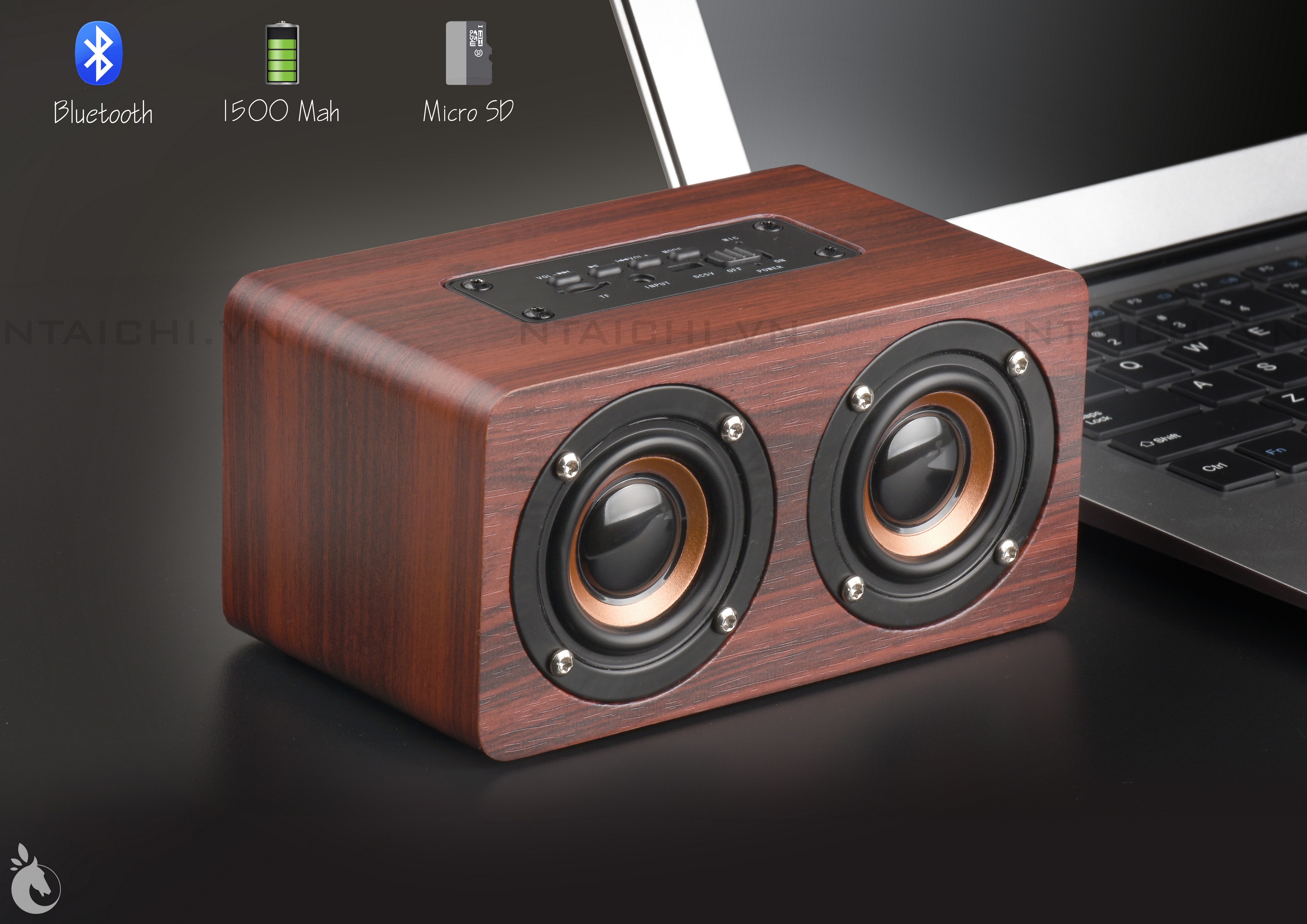 Loa gỗ retro w5 , kết nối bluetooth ,tích hợp pin lithium, siêu nhỏ gọn