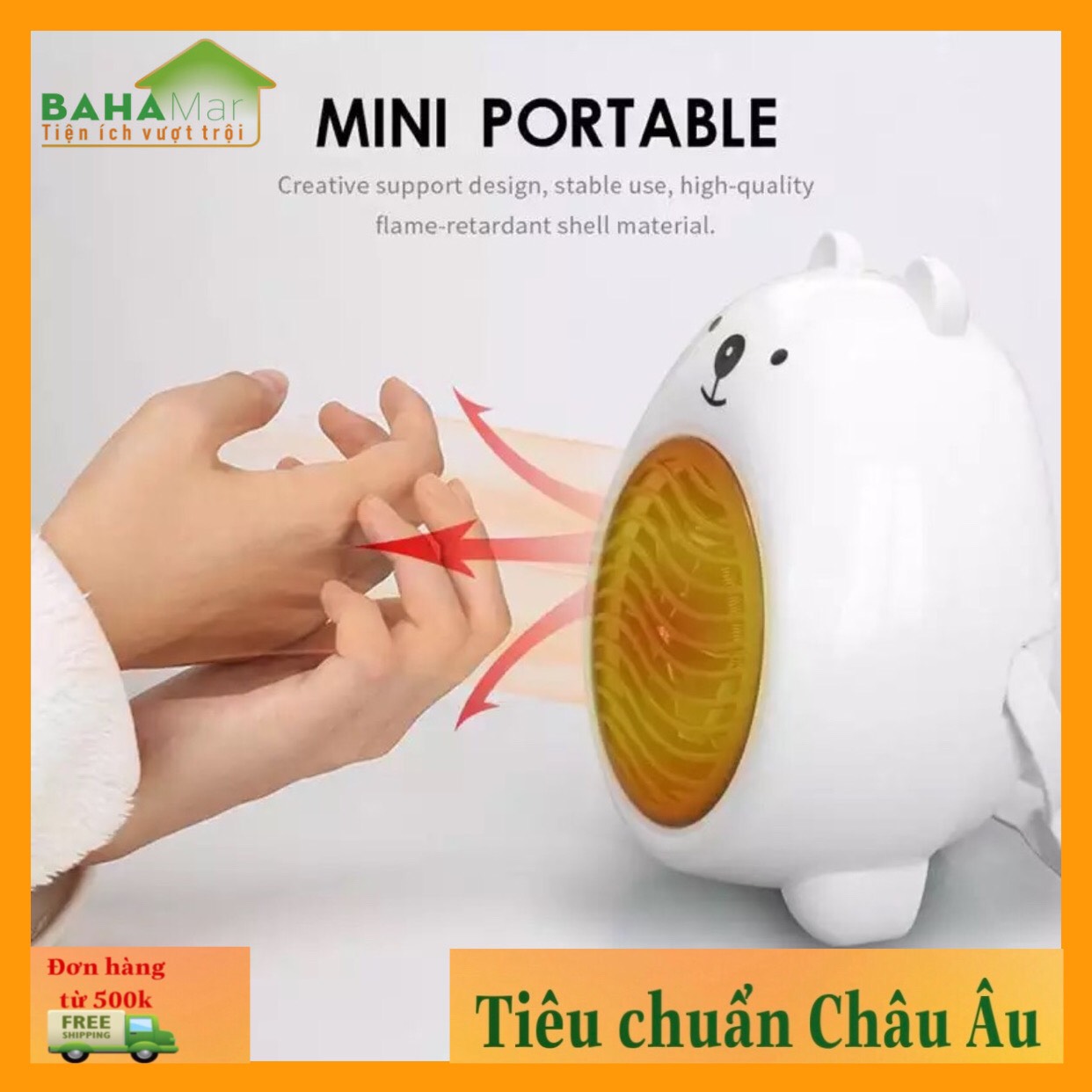 QUẠT SƯỞI ĐIỆN MINI HÌNH GẤU "BAHAMAR" tạo gió ấm thích hợp để phòng ngủ, bàn làm việc . Gió ấm không khô thích hợp cả với các em bé