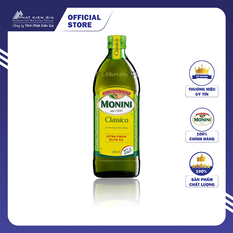 Dầu Oliu Nguyên Chất Monini Extra Virgin 1L (Italy) - Date 08/06/2024