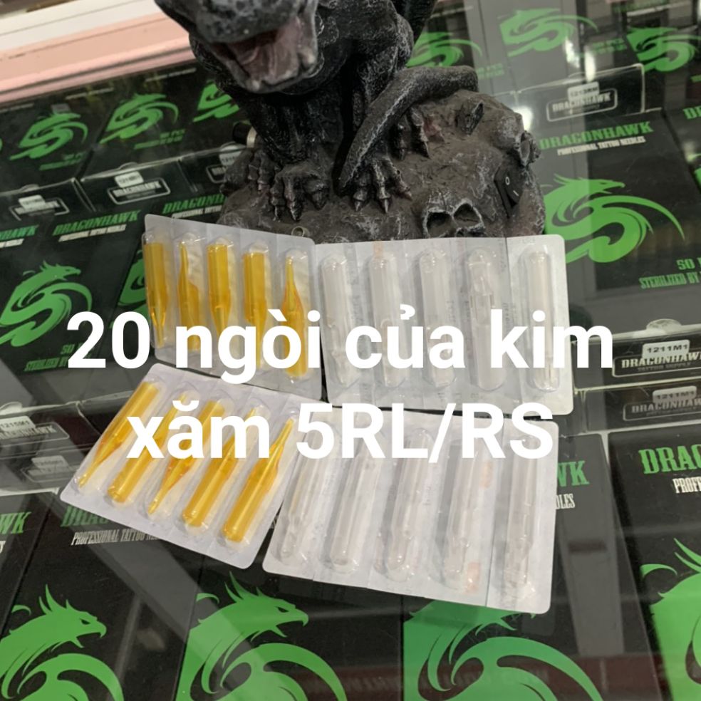 Bán lẻ 20 ngòi xăm của cỡ kim 5RL/RS..giá 49k/20 ngòi