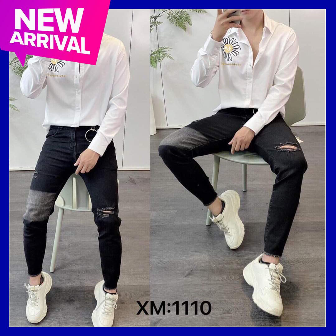 Quần jean nam rách gối korea fashion68