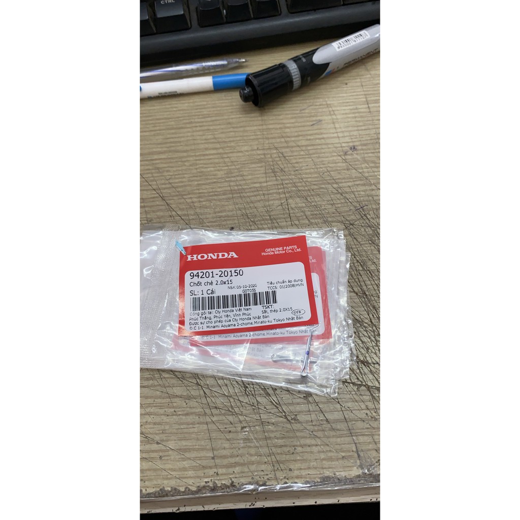 Chốt chẻ 2.0 x 15 zin honda