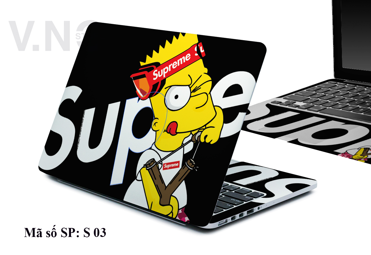 [HCM]Decal dán laptop VNO SKIN SIMPSON SUPR cho các dòng máy dell/asus/acer/macbook/. . .