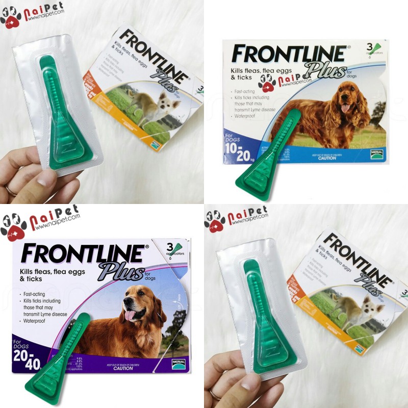 Nhỏ gáy phòng và ve rận bọ chét cho chó frontline plus for dogs