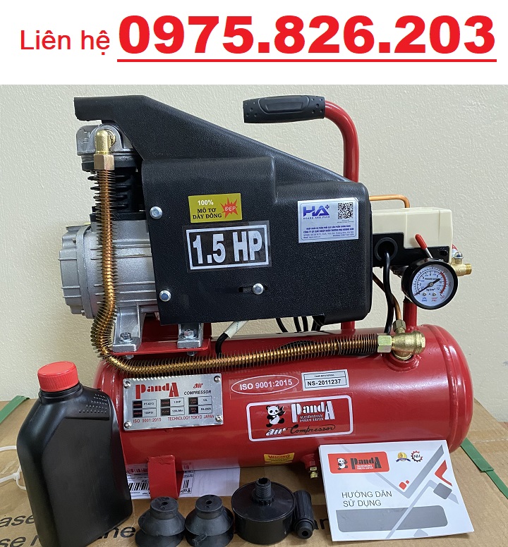 Máy nén khí có dầu liền trục panda pt-4213 1hp 12l