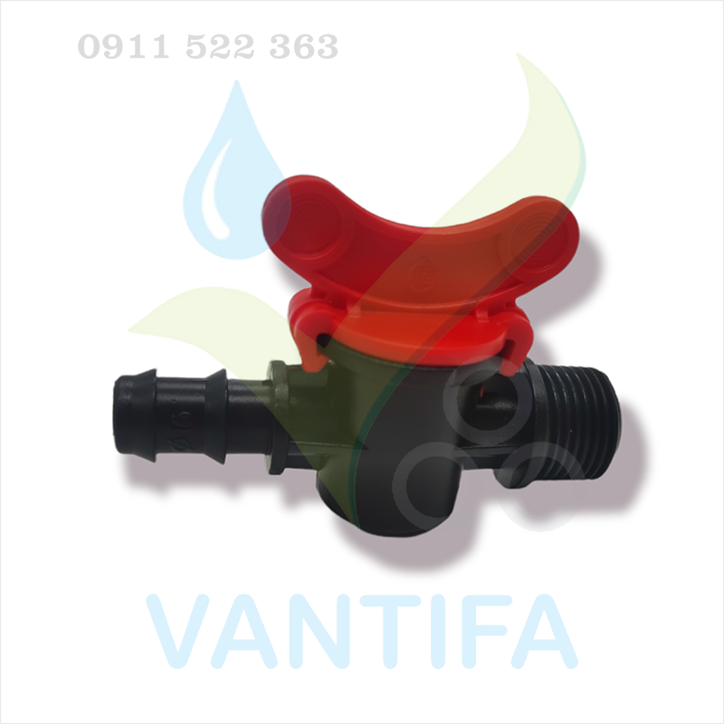 Van khởi thủy ren ngoài 21 nối ống LDPE 16mm