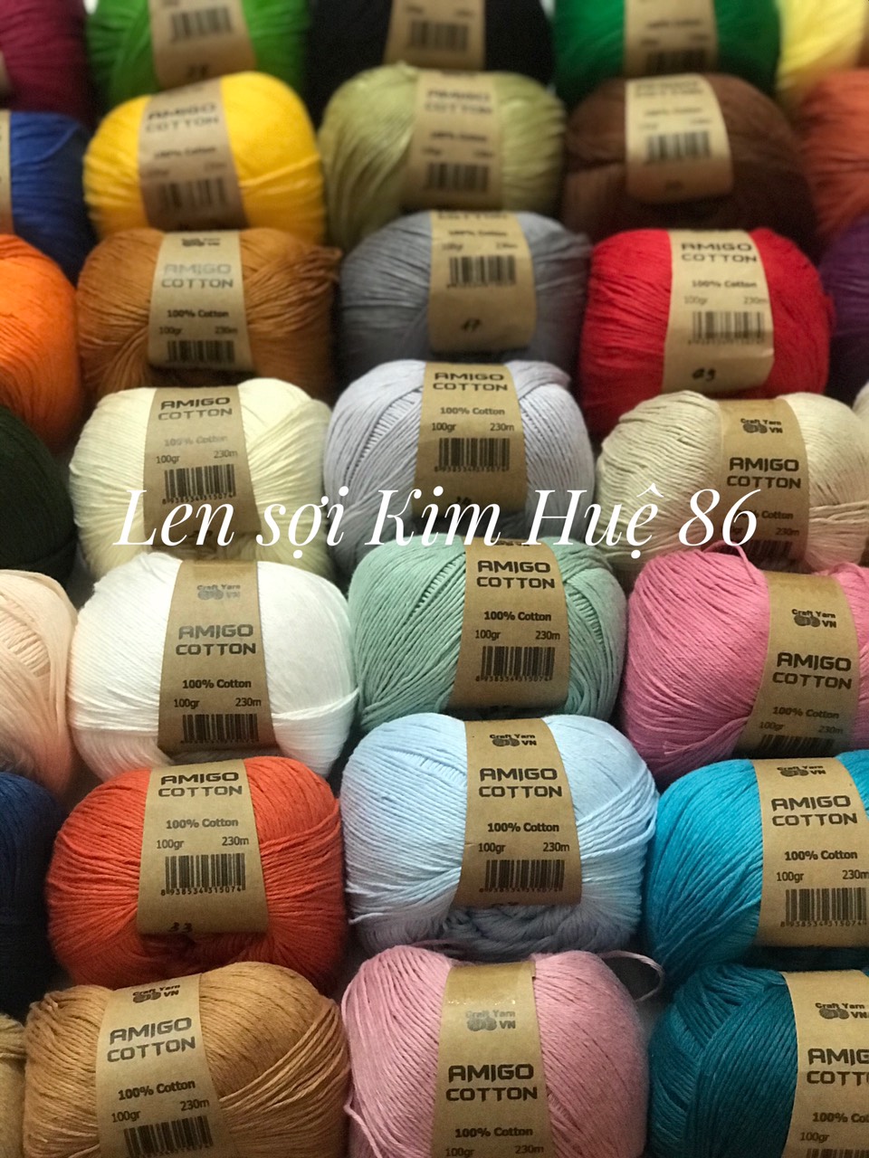 Sợi Amigo Cotton cuộn 100gr