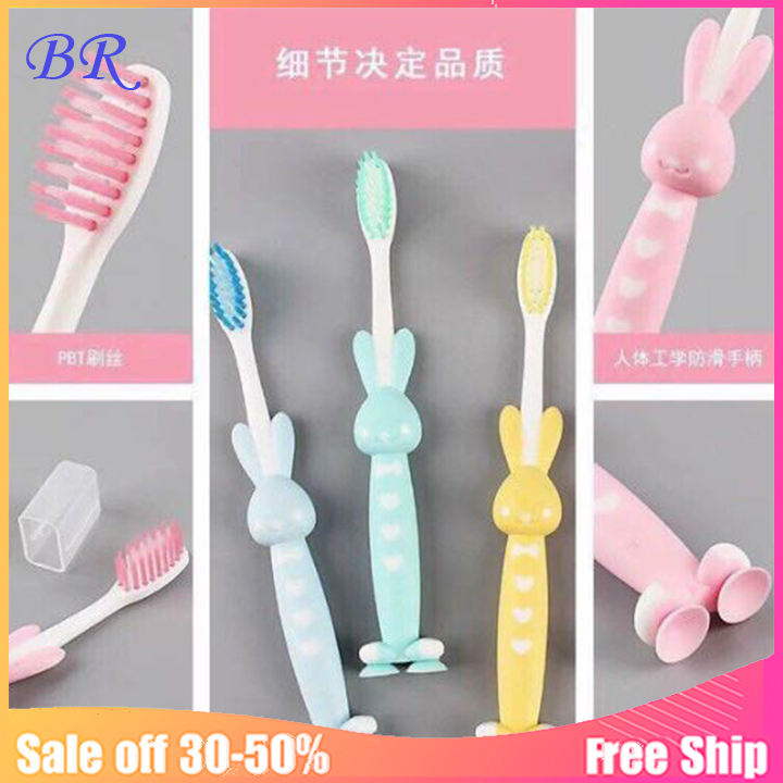 Set 4 bàn chải đánh răng cho bé hình thú Nhật Bản