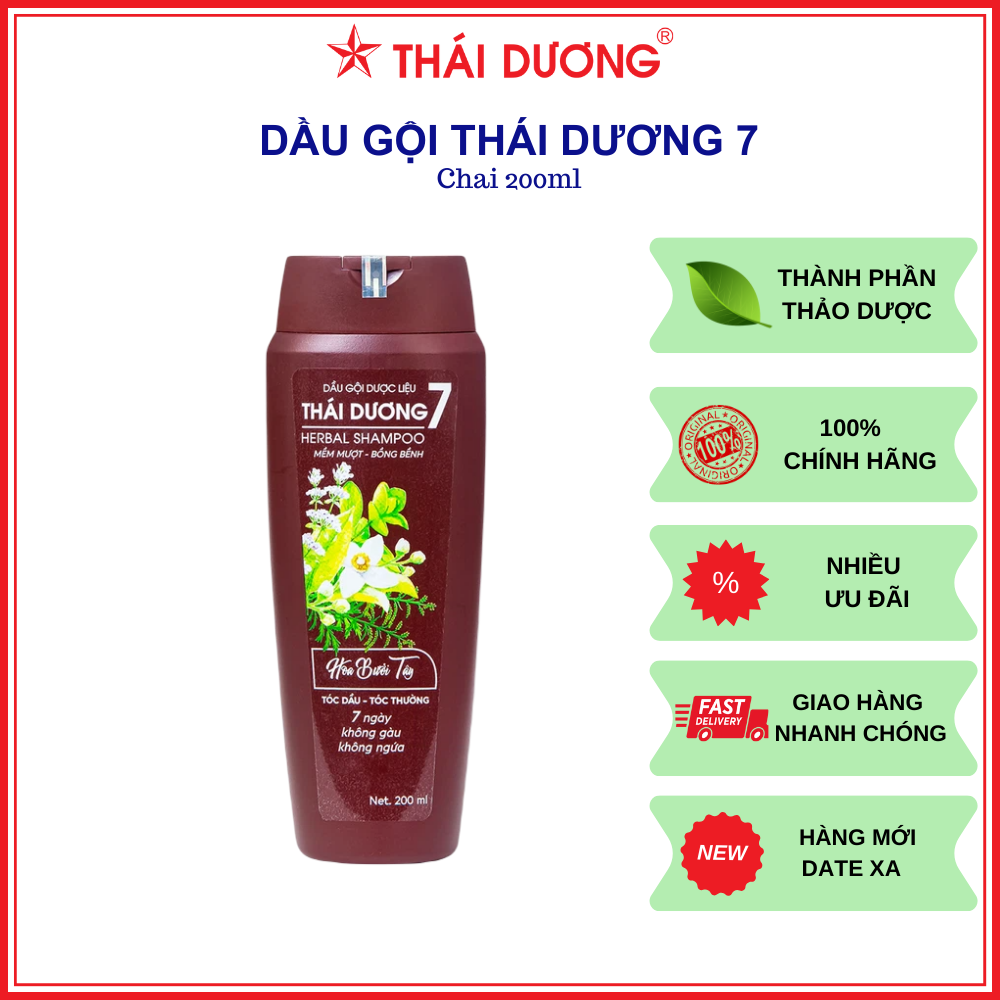 Dầu Gội Dược Liệu Thái Dương 7 mẫu mới nhất