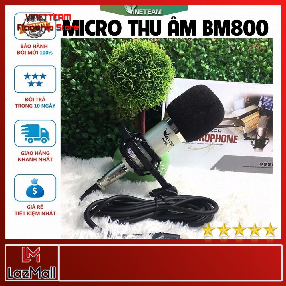 VINETTEAM BM-800 Micro Thu Âm Hát Karaoke LiveStream