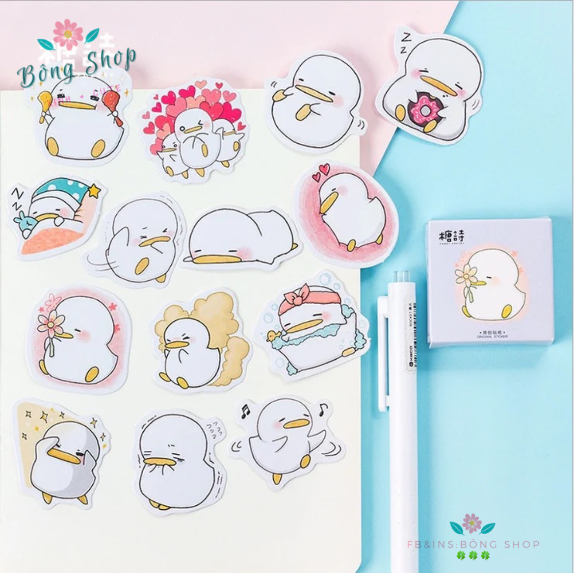 Hình dán sticker thú cưng đáng yêu set 45 hình Bông Shop