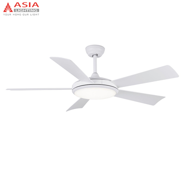 Quạt trần đèn cao cấp QT01- ASIA (3 màu: nâu cafe, bạc kiêu sa và trắng sang trọng)[Cam kết hàng chính hãng]