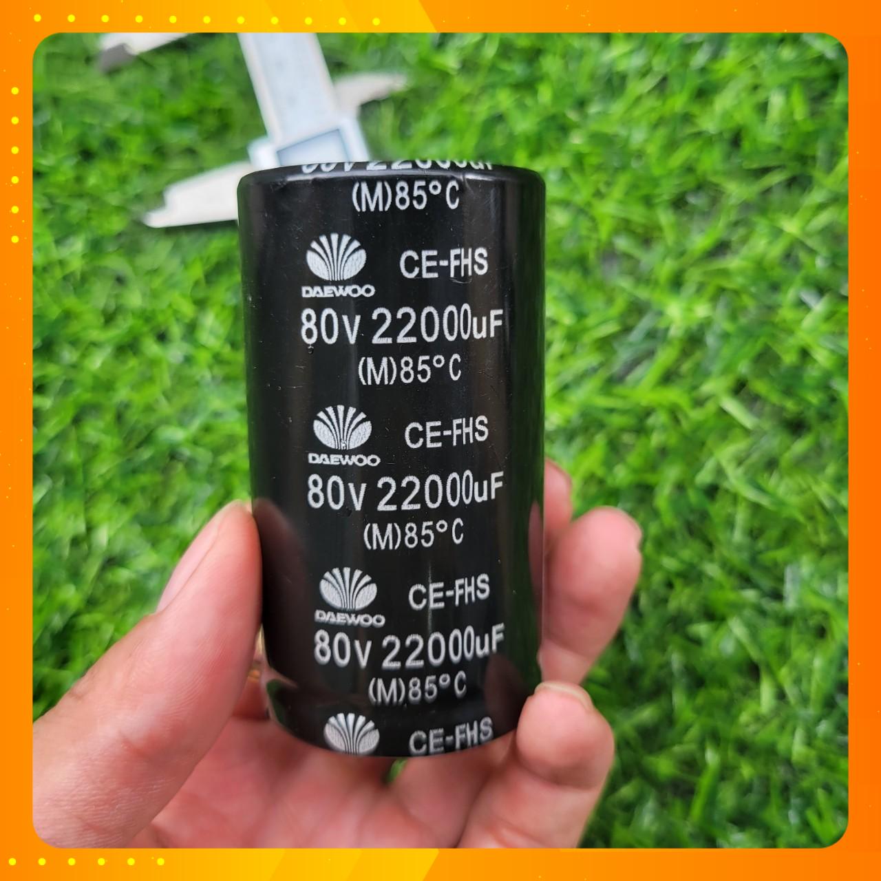 Tụ lọc nguồn 80v 22000uf kích thước 4cm x 7cm