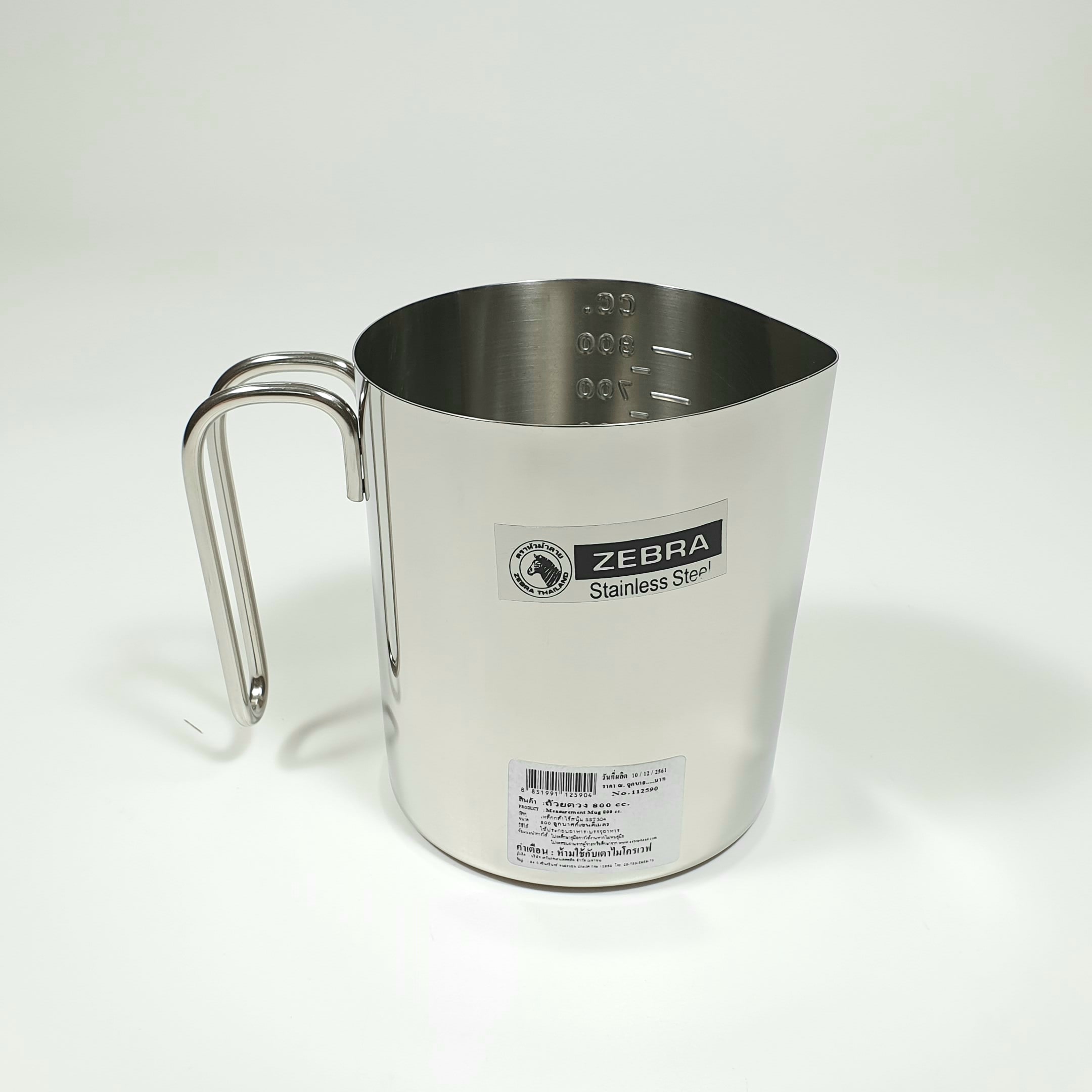 Ca đong thể tích inox 800 ml - 112590 zebra thái lan