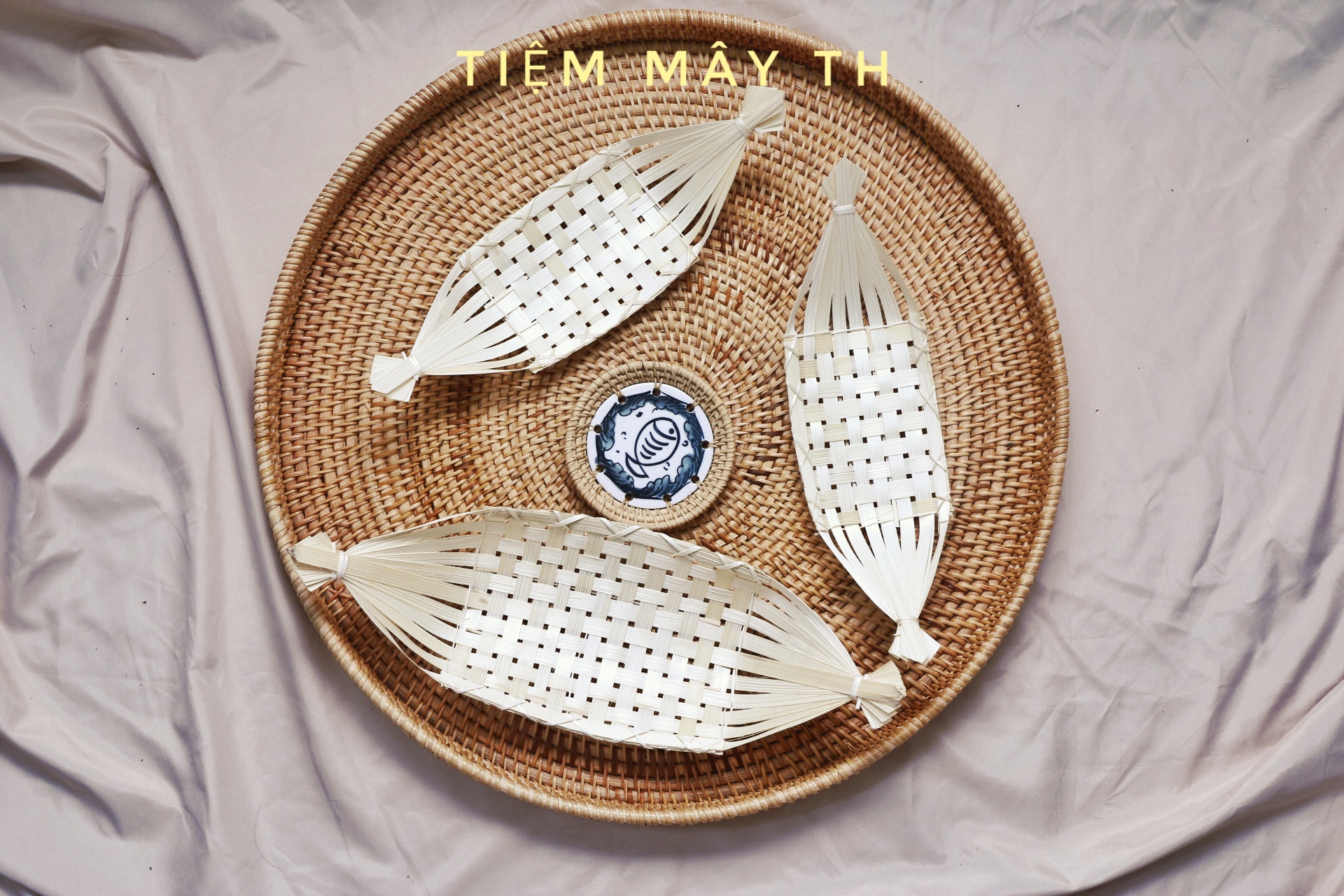 Hàng thuyền tre đan TIỆM MÂY TH trang trí, chụp ảnh sản phẩm, đồ decor