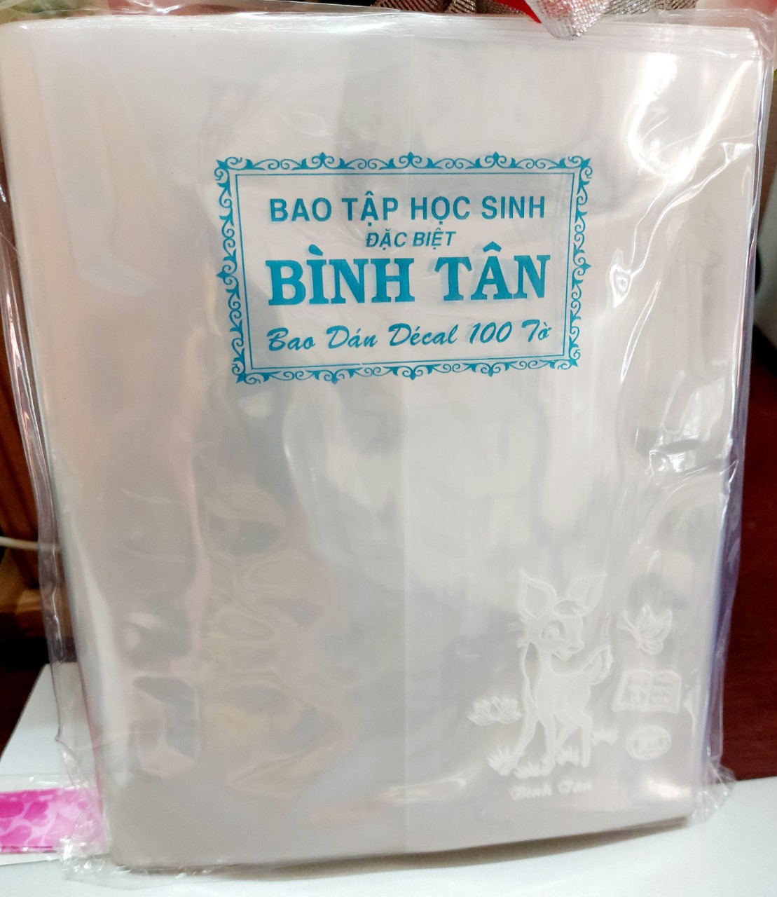 Cuộn 10 tờ giấy kiếng bao tập sách nai dày