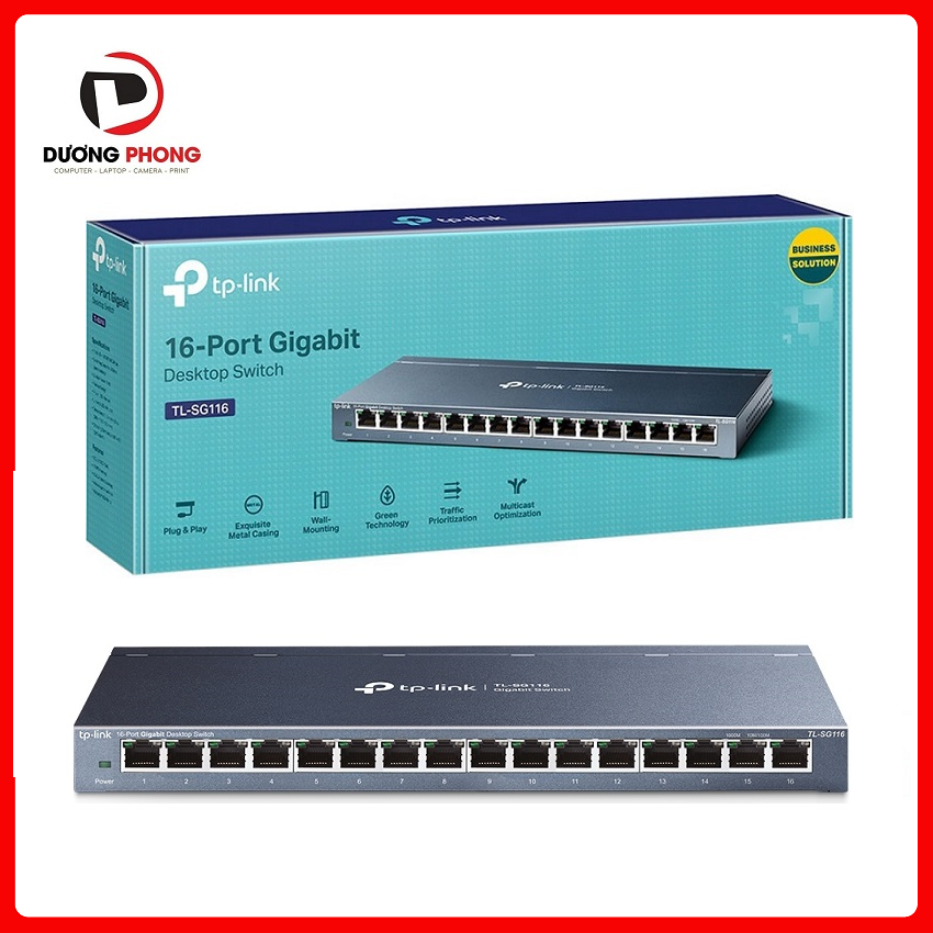 Bộ chia mạng switch tp-link sg-116 16 port 1gigabit chính hãng - bh 24 tháng