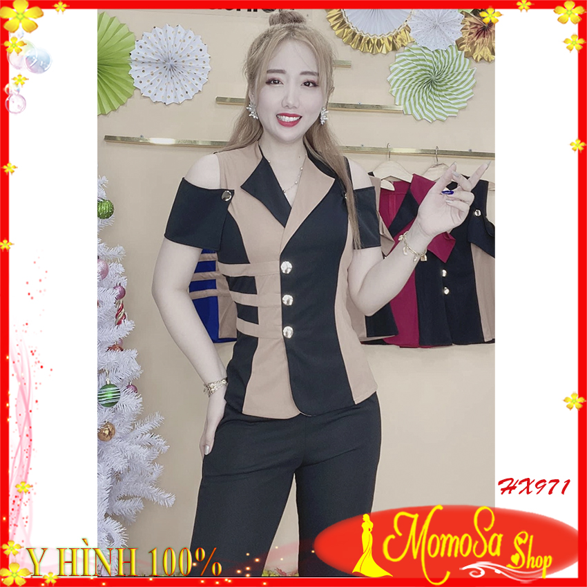 Đồ Bộ Thun Nữ Cổ Bẻ Thun Cát Hàn Mềm Mịn Thời Trang - MOMOSA Shop