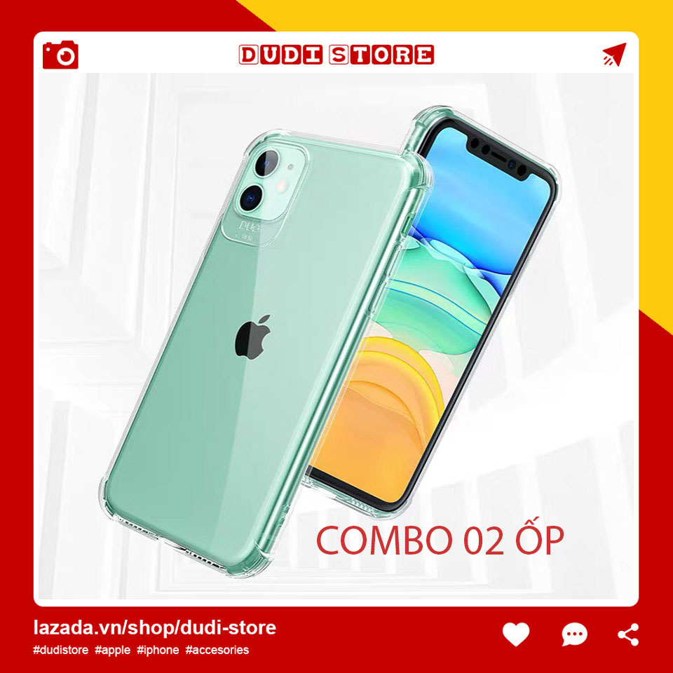 Combo 02 ốp chống sốc dành cho ịphone 6 6 plus 6s 6s plus 7 7 plus 8 8 plus X Xs Xs max Dudi Store ( Lưu ý: chọn loại ốp phía dưới giúp shop )