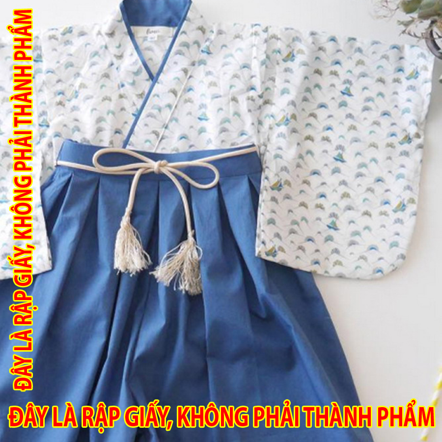 Rập giấy dc025 - bộ hakama - quần váy