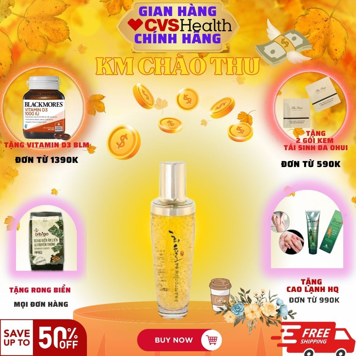 Serum lebe tinh chất vàng .
