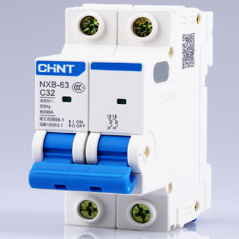 Aptomat mcb 2 pha hãng chint nxb-63 25a, 32a dòng cắt 6ka