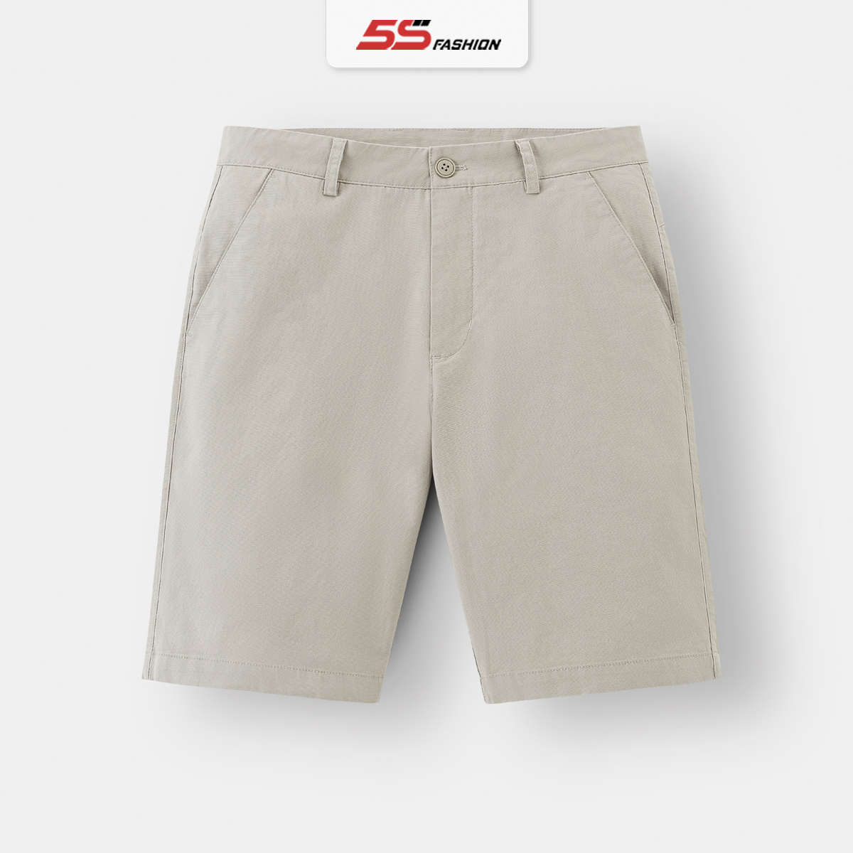 Quần Short Kaki Nam 5S FASHION, Chất Cotton Mềm Mát, Thiết Kế Trơn Dễ Mặc (QSK24006)