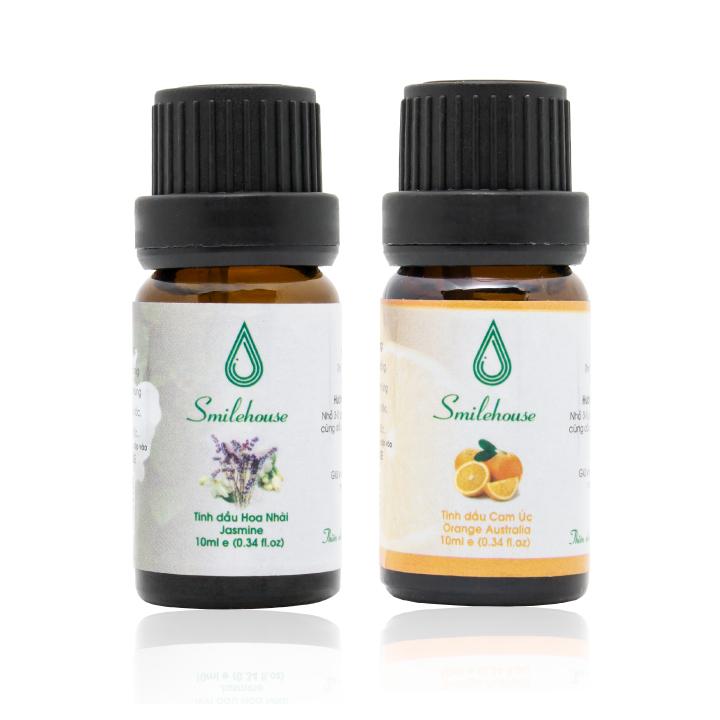Tinh dầu Cam Smilehouse 10ml và Tinh dầu Hoa lài Smilehouse 10ml – thơm phòng, khử mùi hôi, giảm căng thẳng, xuôi đuổi côn trùng TDS