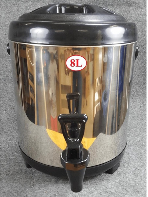 Bình ủ trà giữ nhiệt 8l - inox 304 cách nhiệt 3 lớp - chuyên dùng cho quán cafe và trà sữa