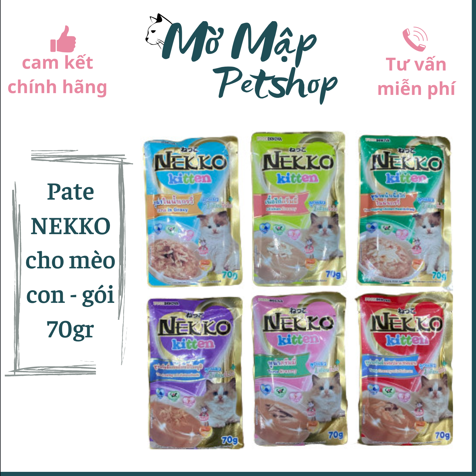 Pate cho mèo con – pate nekko – xuất xứ thái lan - mờ mập petshop