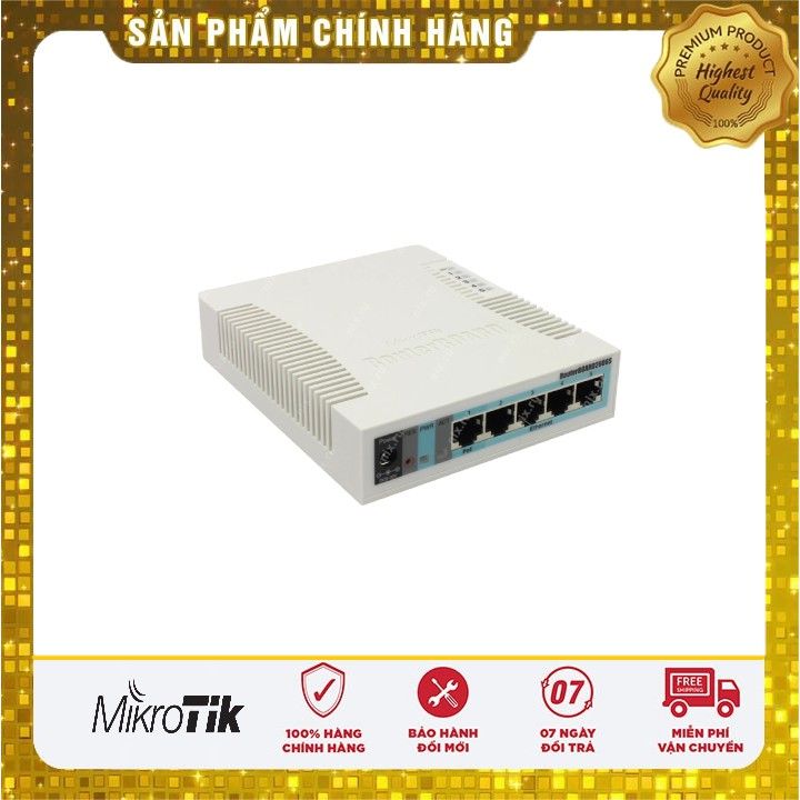 Thiết bị chuyển mạch switch mikrotik css106-5g - nhập khẩu & bảo hành chính hãng 12 tháng - hỗ trợ kỹ thuật 24/7 online