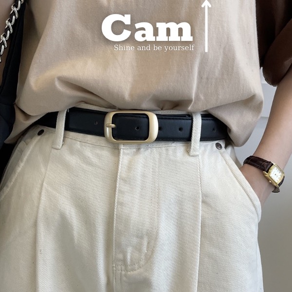 Thắt lưng da nam nữ đai váy nữ dây nịt chữ nhật da xịn dày dặn TRUKS bản 3,2cm phối blazer,đầm thời trang Camcamvintage