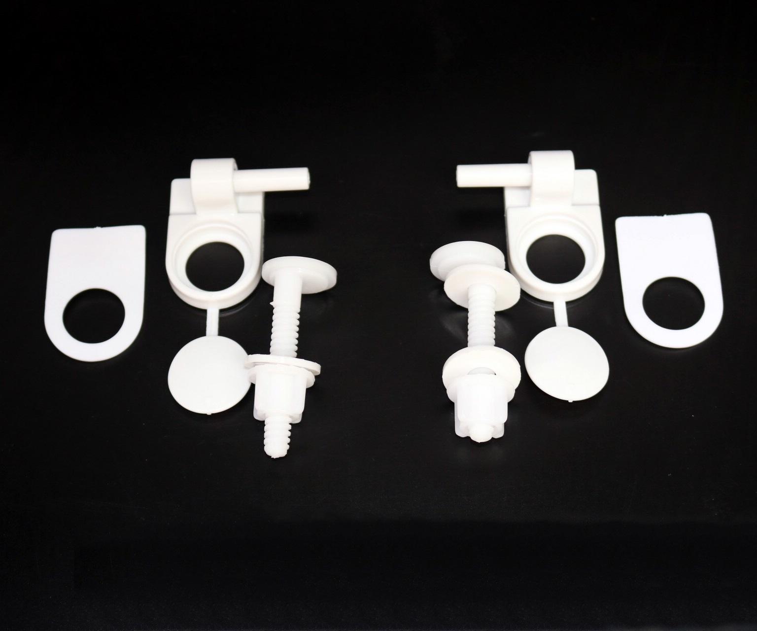 Bộ Ốc Chốt Nắp Bồn Cầu (Loại Tốt) Bằng Nhựa Trắng - Chợ Lớn Giá Sỉ