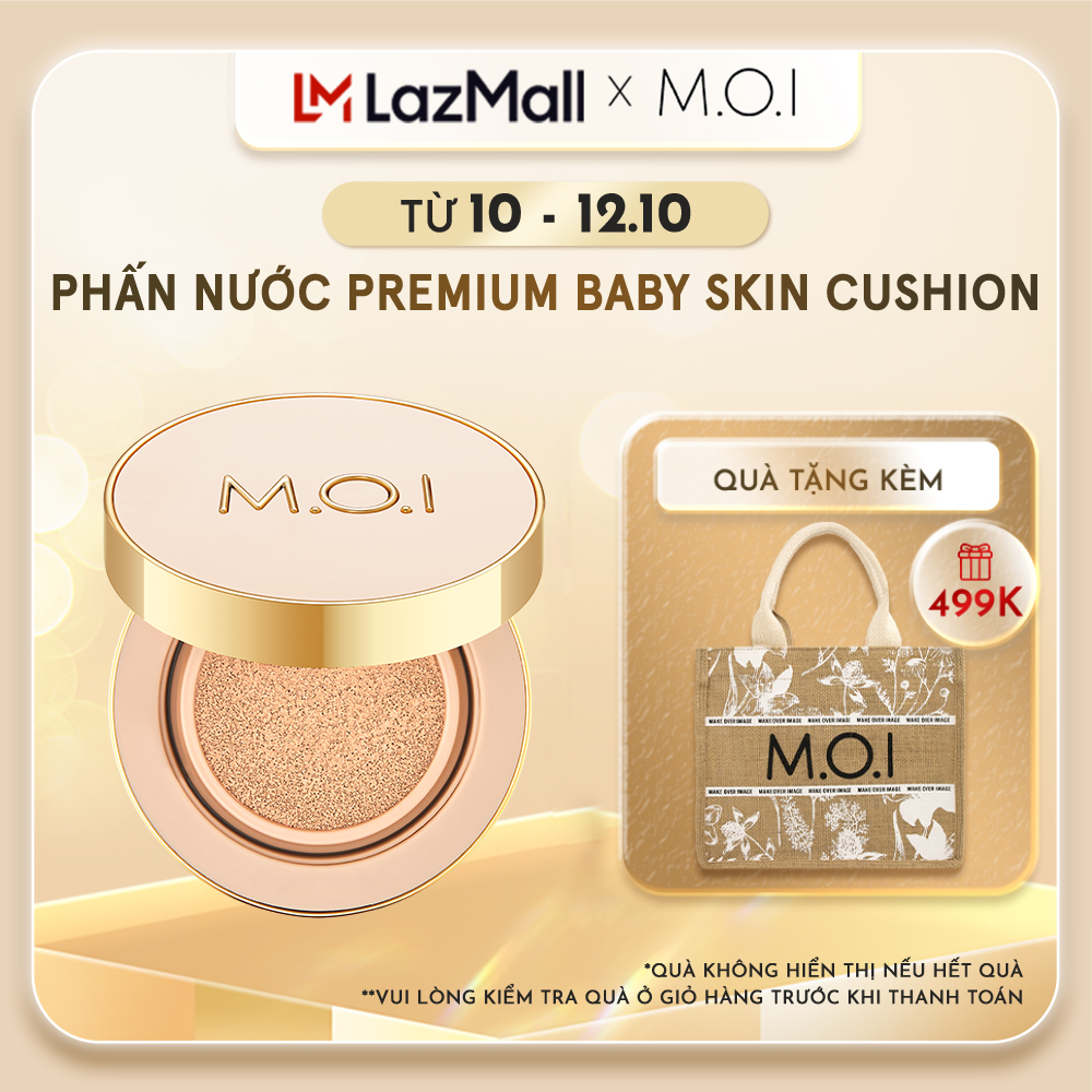 Phấn nước premium baby skin cushion m.o.i phiên bản cao cấp spf 50+/pa+++ 12g
