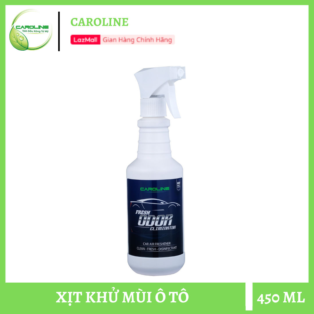 Xịt khử mùi khử khuẩn ô tô mang lại không khí trong lành, sạch khuẩn, chống say xe, thanh lọc không khí Caroline