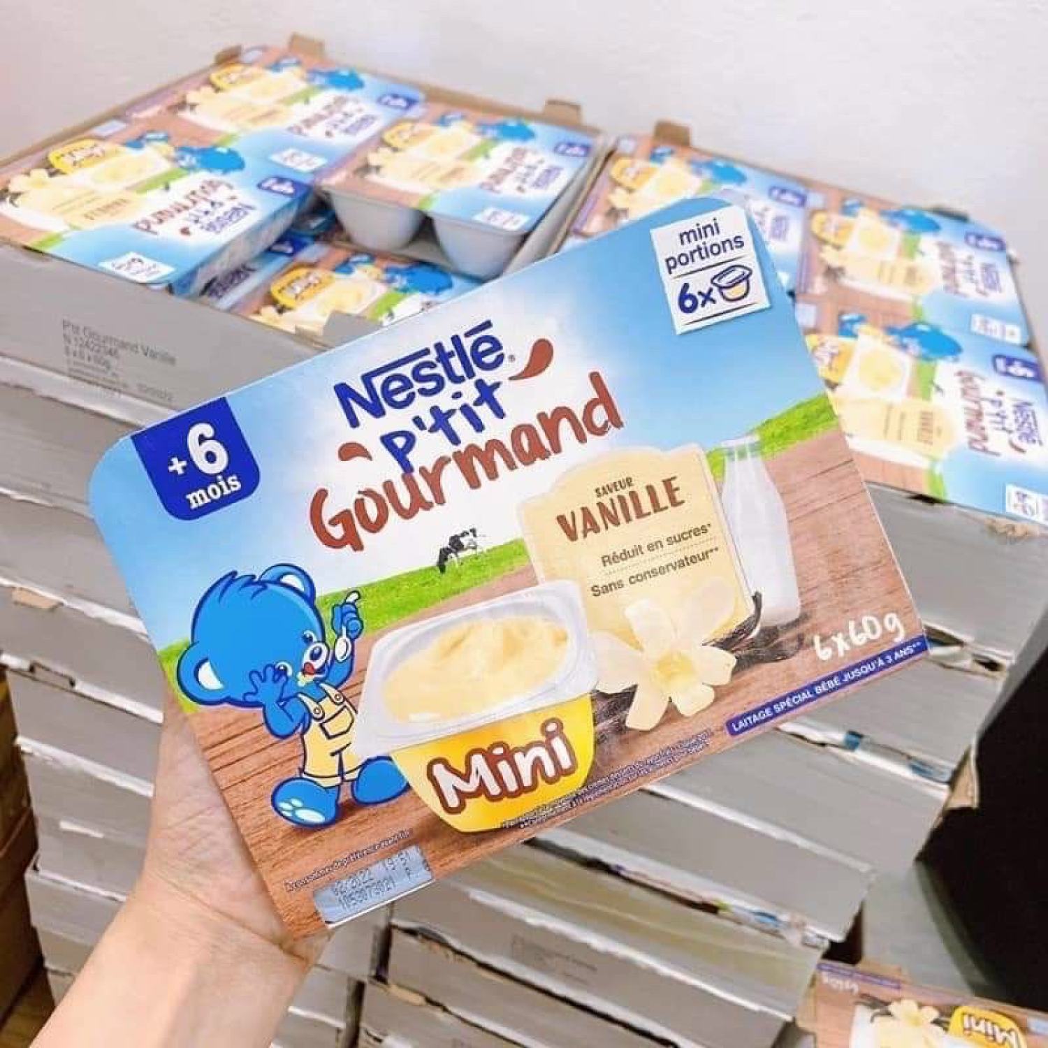Váng sữa nestle pháp vị vani cho bé 6m+