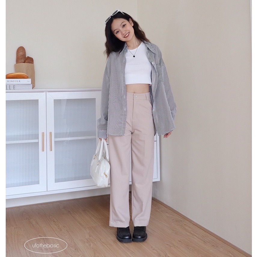 Quần ống rộng vải tuytsi cao cấp mềm mượt – Straight Trousers – ufo.thebasic