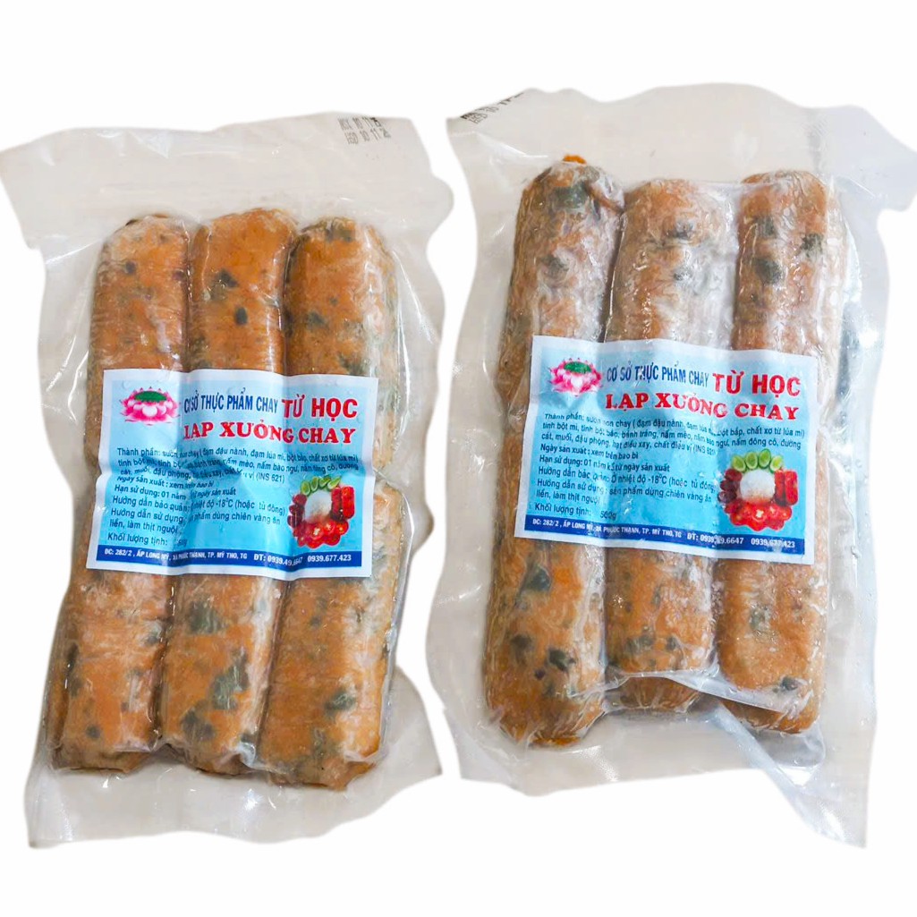 Lạp xưởng chay Từ Học 500g (HÀNG LẠNH) - Thực phẩm chay Thiện Tâm