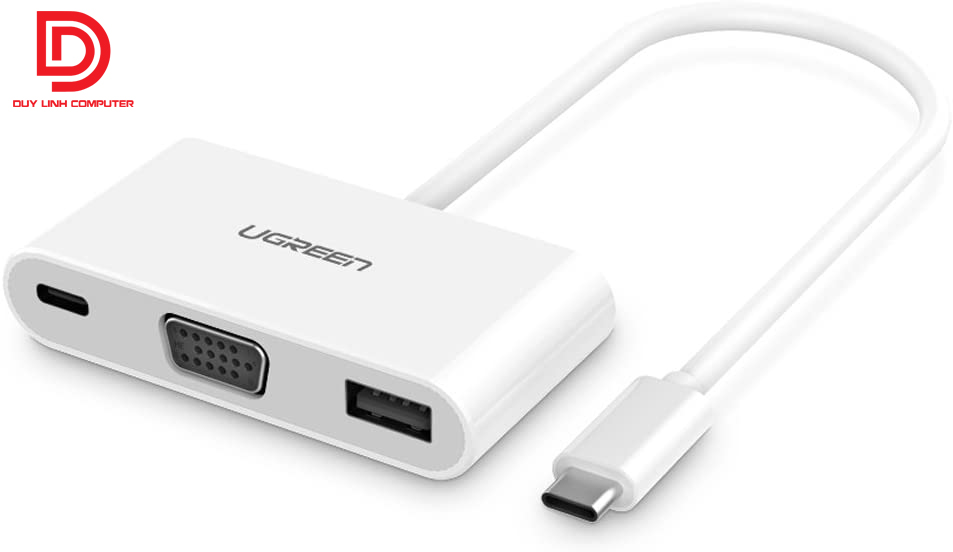 Cáp chuyển usb type c sang vga và usb 3.0 ugreen ug-30376 chính hãng