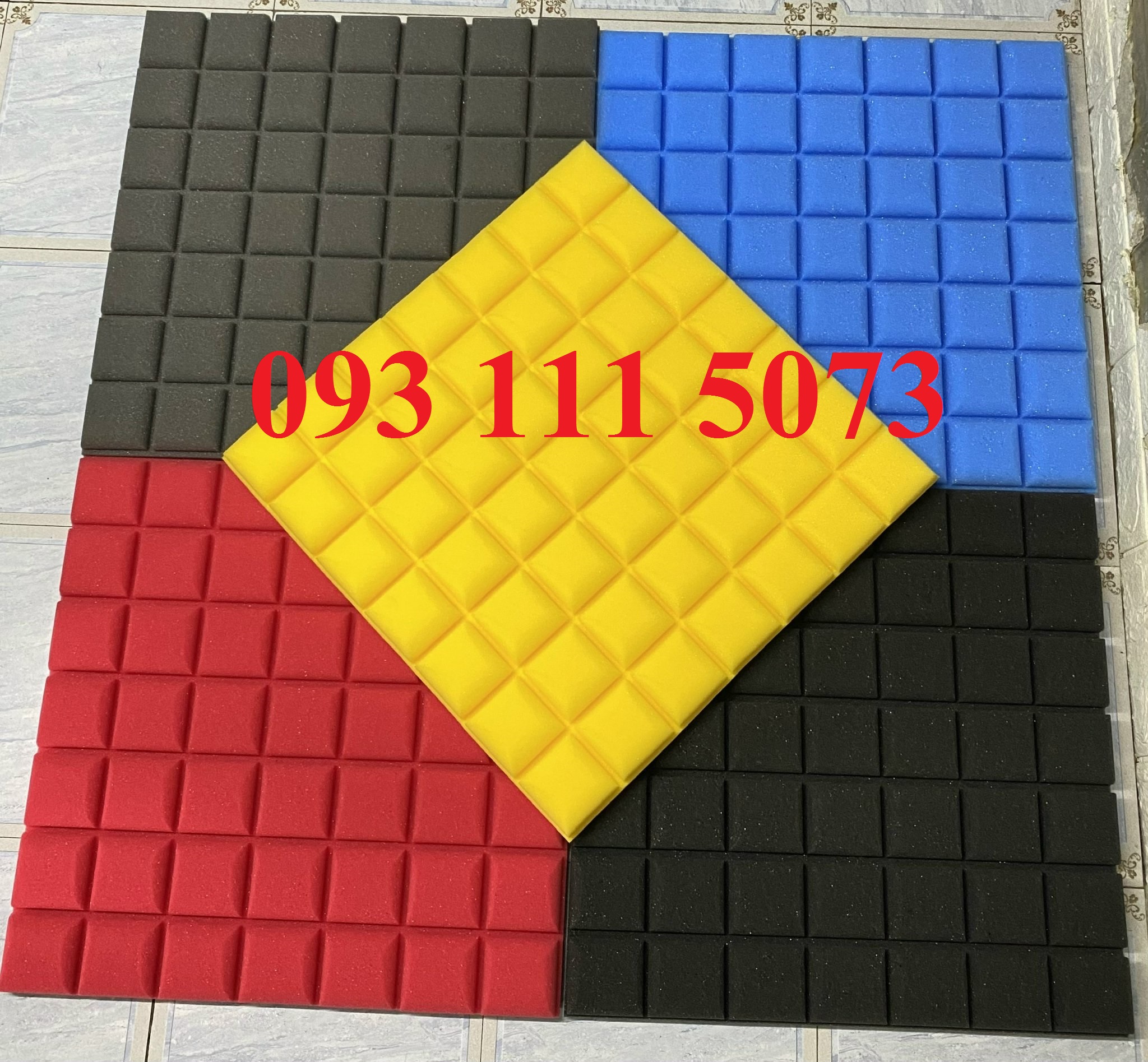 Mút cách âm tiêu âm ô vuông mini 50x50cm dày 5cm