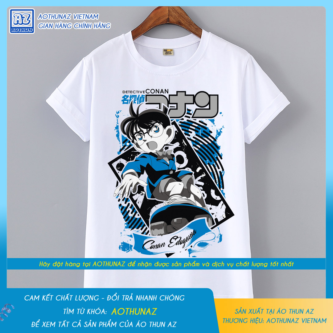 AOTHUNAZ - Áo thun nam nữ in hình Anime Conan đẹp M2419