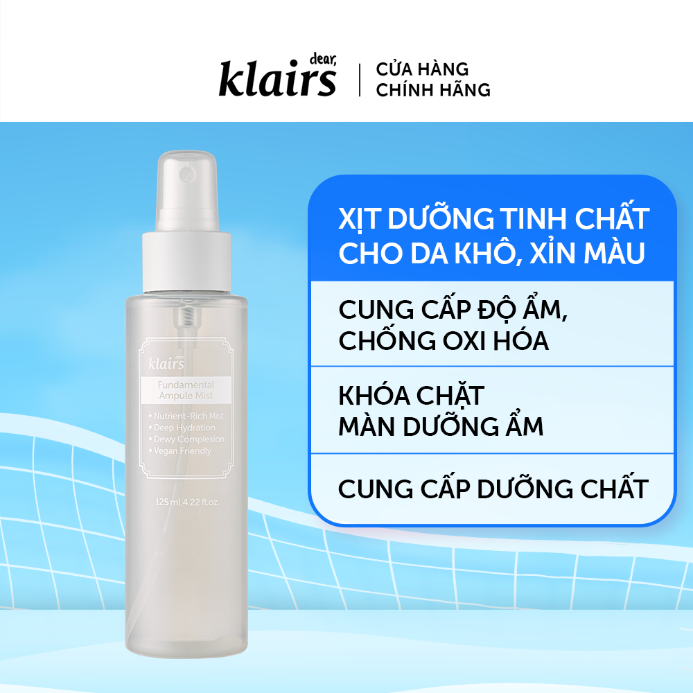 Xịt Khoáng Dear, Klairs Fundamental Ampoule Mist 125ml